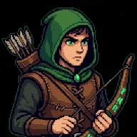 Arqueiro em pixel art
